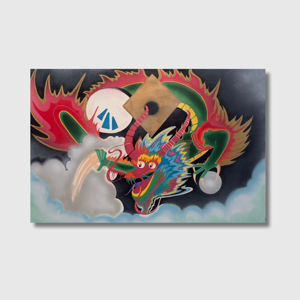 Dragon Painting Aerosol on Canvas 1984