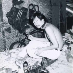 Martin Wong in his studio