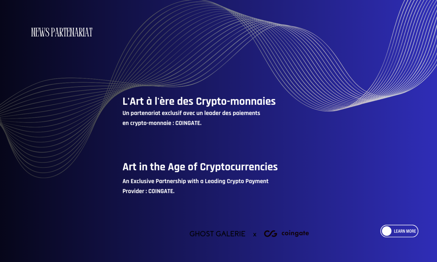 Art in the Age of Cryptocurrencies An Exclusive Partnership with a Leading Crypto Payment Provider : COINGATE.